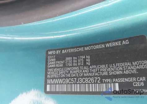 2018 Mini Convertible Cooper S from USA, damaged, VIN WMWWG9C57J3C82672